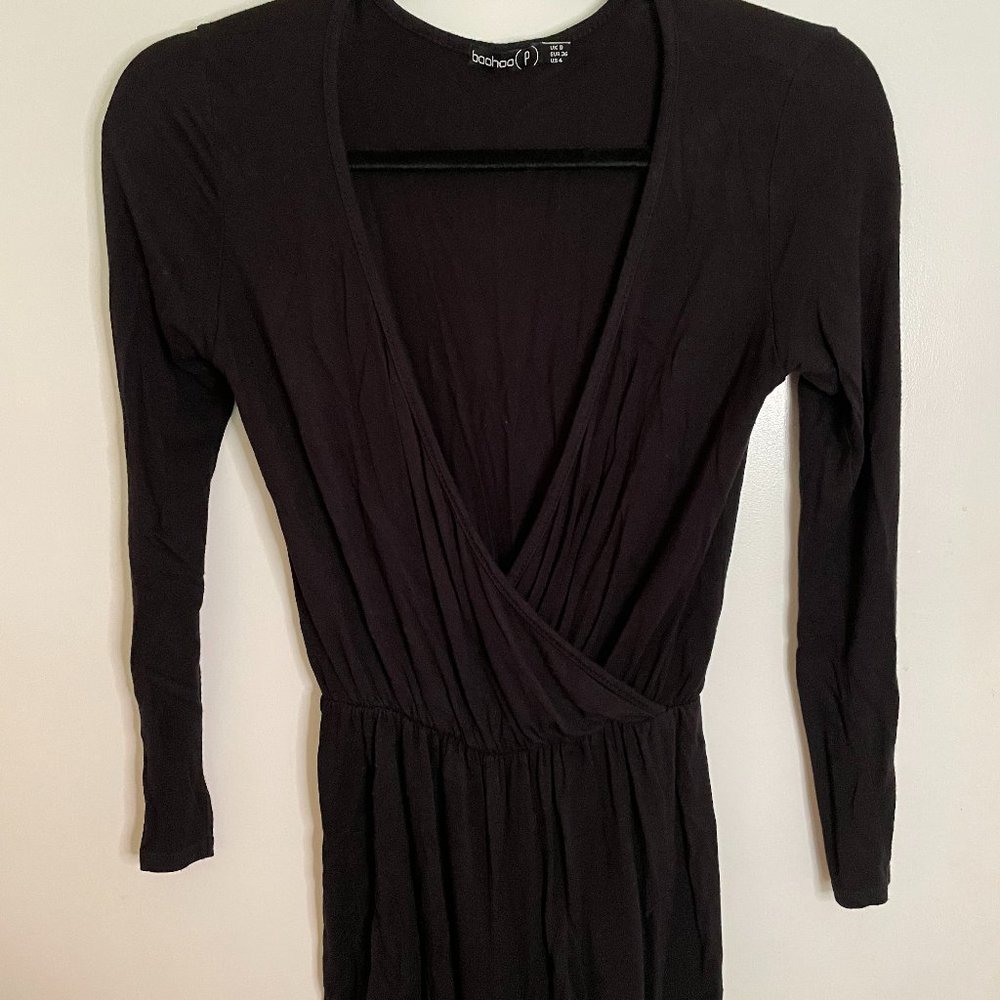Boohoo Petite Black Romper
